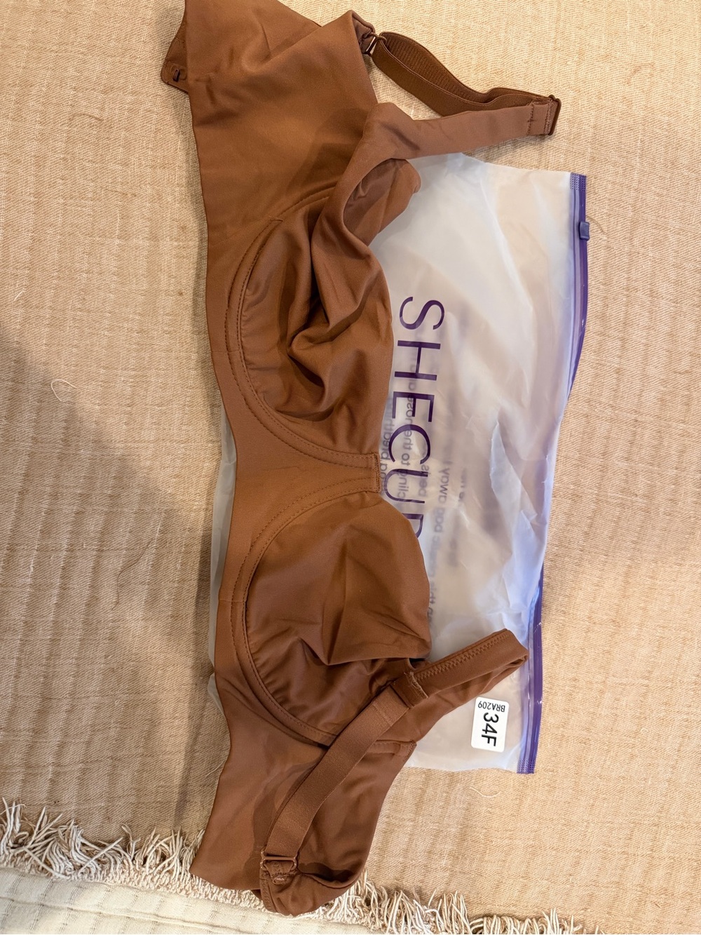 SheerComfort Support Underwire Bra in Brown